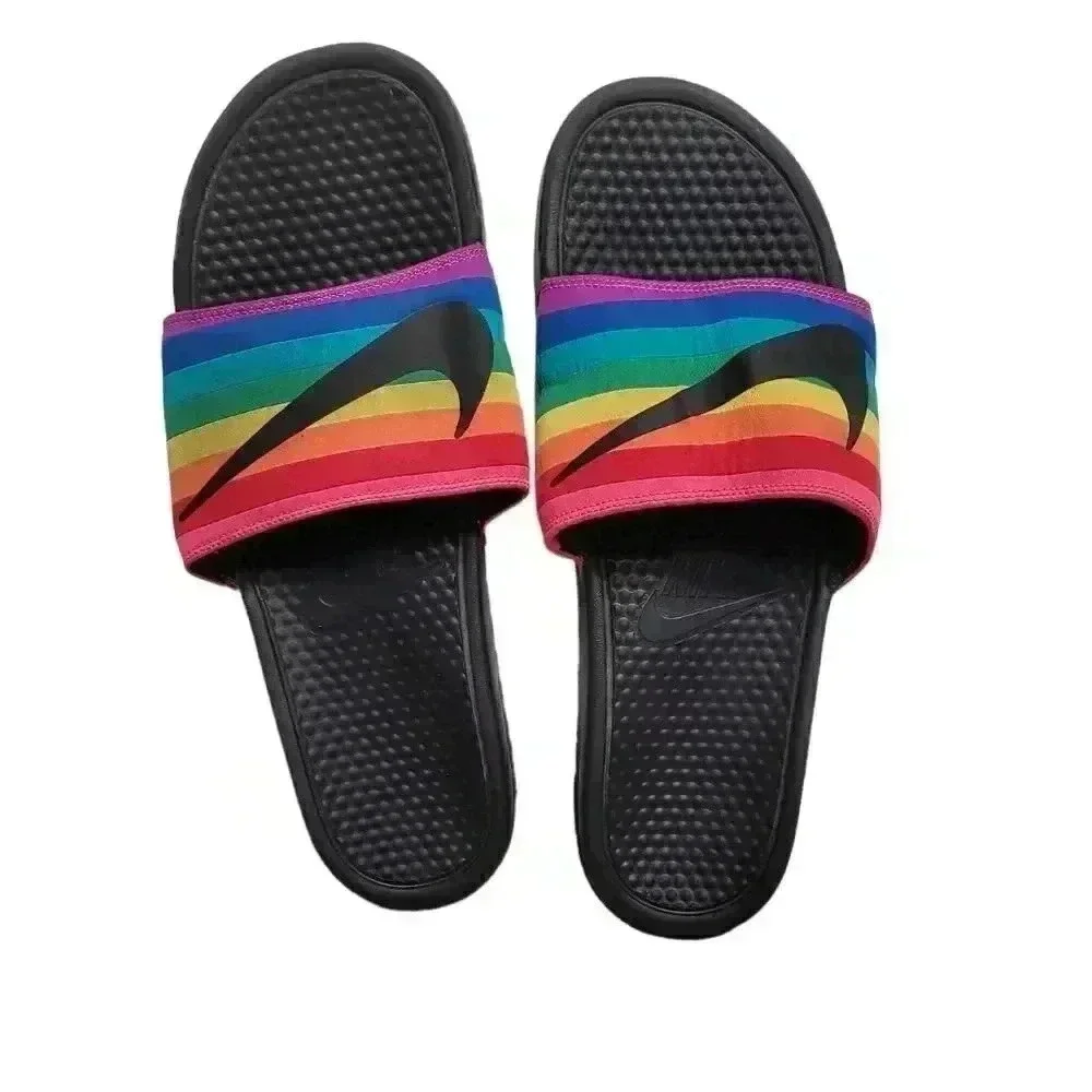 Nike rainbow Benassi Jdi Be True sandal slides 2019 men's sz 14